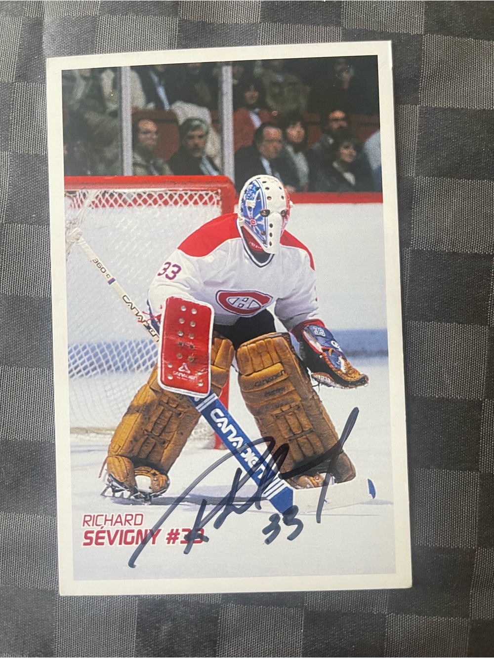 Richard Sévigny autograph card